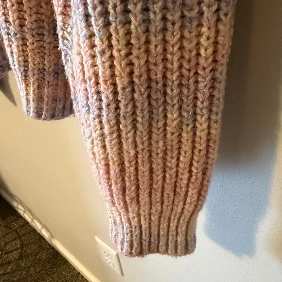 Marine Layer Quinn Crewneck Oversized Sweater Pastel Rainbow XL - Picture 6 of 9